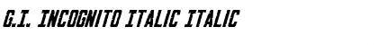 Download G.I. Incognito Italic Font Download G.I. Incognito Italic Font