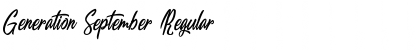 Download Generation September Font Download Generation September Font