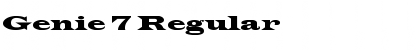 Download Genie 7 Font Download Genie 7 Font