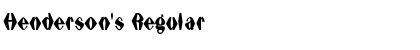 Download Henderson's Font Download Henderson's Font