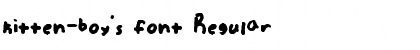 Download kitten-boy's font Font Download kitten-boy's font Font