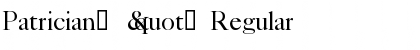Download Patrician!" Font Download Patrician!" Font