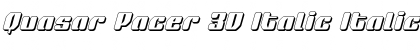 Download Quasar Pacer 3D Italic Font Download Quasar Pacer 3D Italic Font