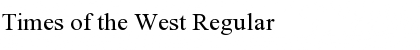 Download Times of the West Font Download Times of the West Font