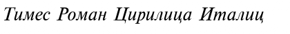 Times Roman Cirilica Italic Font