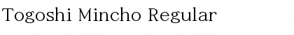Download Togoshi Mincho Font Download Togoshi Mincho Font