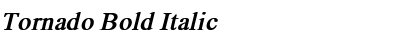 Tornado Bold Italic Font