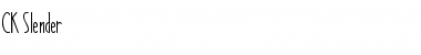 Download CK Slender Font Download CK Slender Font