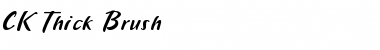 Download CK Thick Brush Font Download CK Thick Brush Font