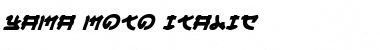 Download Yama Moto Italic Font Download Yama Moto Italic Font