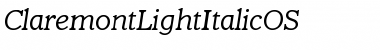 Download ClaremontLightItalicOS Font Download ClaremontLightItalicOS Font