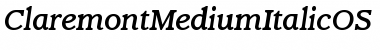Download ClaremontMediumItalicOS Font Download ClaremontMediumItalicOS Font