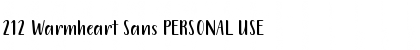 Download 212 Warmheart Sans PERSONAL USE Font Download 212 Warmheart Sans PERSONAL USE Font