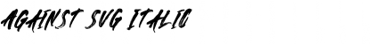 Download Against SVG Italic Font Download Against SVG Italic Font
