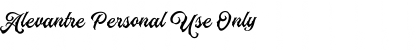 Download Alevantre Personal Use Only Font Download Alevantre Personal Use Only Font