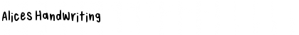 Download Alices Handwriting Font Download Alices Handwriting Font