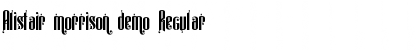 Download Alistair morrison demo Font Download Alistair morrison demo Font