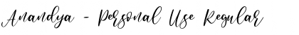 Download Anandya - Personal Use Font Download Anandya - Personal Use Font