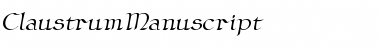 Download ClaustrumManuscript Font Download ClaustrumManuscript Font