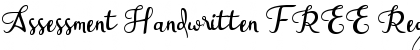 Download Assessment Handwritten FREE Font Download Assessment Handwritten FREE Font