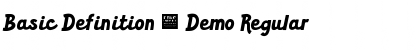 Download Basic Definition - Demo Font Download Basic Definition - Demo Font