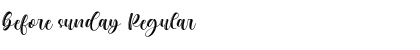 Download before sunday Font Download before sunday Font