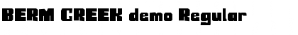 Download BERM CREEK demo Font Download BERM CREEK demo Font