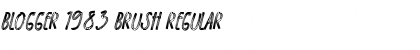Download BLOGGER 1983 BRUSH Font Download BLOGGER 1983 BRUSH Font