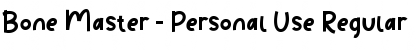 Download Bone Master - Personal Use Font Download Bone Master - Personal Use Font