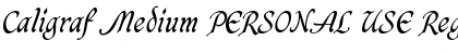 Download Caligraf Medium PERSONAL USE Font Download Caligraf Medium PERSONAL USE Font
