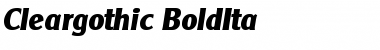Download Cleargothic-BoldIta Font Download Cleargothic-BoldIta Font