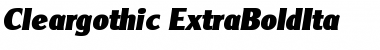 Download Cleargothic-ExtraBoldIta Font Download Cleargothic-ExtraBoldIta Font