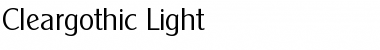 Download Cleargothic-Light Font Download Cleargothic-Light Font