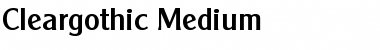 Download Cleargothic-Medium Font Download Cleargothic-Medium Font