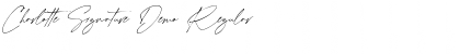 Download Charlotte Signature Demo Font Download Charlotte Signature Demo Font