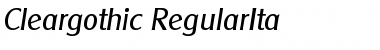 Download Cleargothic-RegularIta Font Download Cleargothic-RegularIta Font