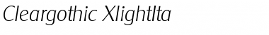 Download Cleargothic-XlightIta Font Download Cleargothic-XlightIta Font