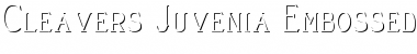 Download Cleaver's_Juvenia_Embossed Font Download Cleaver's_Juvenia_Embossed Font