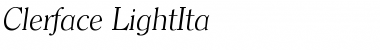 Download Clerface-LightIta Font Download Clerface-LightIta Font