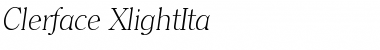 Download Clerface-XlightIta Font Download Clerface-XlightIta Font
