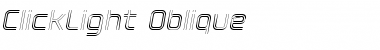 Download ClickLight Oblique Font Download ClickLight Oblique Font