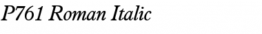 Download P761-Roman Font Download P761-Roman Font