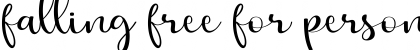 Download falling free for personal use Font Download falling free for personal use Font