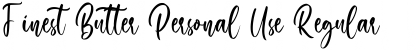 Download Finest Butter Personal Use Font Download Finest Butter Personal Use Font