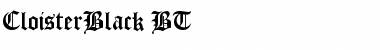 Download CloisterBlack BT Font Download CloisterBlack BT Font