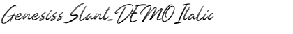 Download Genesiss Slant_DEMO Font Download Genesiss Slant_DEMO Font