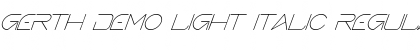 Download Gerth Demo Light Italic Font Download Gerth Demo Light Italic Font