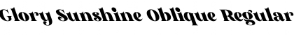 Download Glory Sunshine Oblique Font Download Glory Sunshine Oblique Font