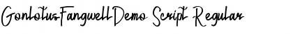 Download GonlotusFangwellDemo Script Font Download GonlotusFangwellDemo Script Font