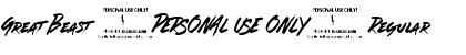 Download Great Beast (PERSONAL USE ONLY) Font Download Great Beast (PERSONAL USE ONLY) Font